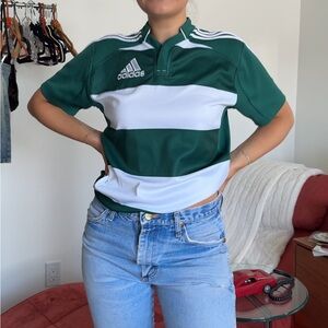 First green Adidas blank jersey